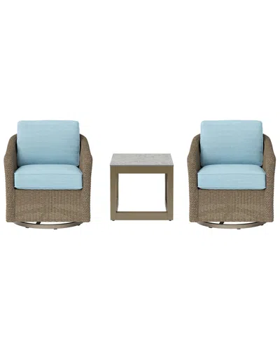 Agio 31" Sonetta 2-piece Outdoor Swivel Chairs + 1 End Table, Created For Macy's