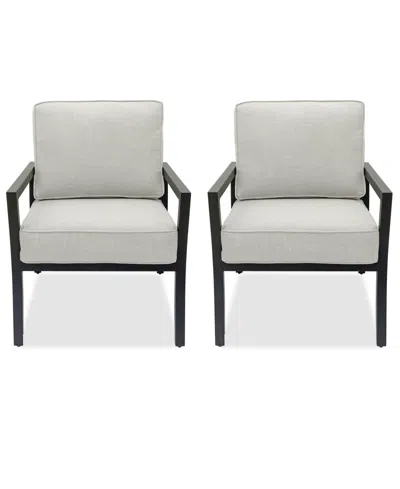 Agio Astaire Outdoor 2-pc Lounge Chair Set In Pearl White