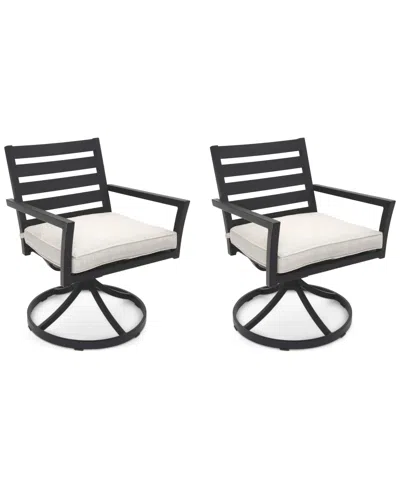 Agio Astaire Outdoor 2-pc Swivel Chair Bundle Set In Pearl White