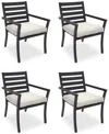 Agio Astaire Outdoor 4-pc Dining Chair Bundle Set In Pearl White