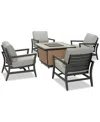 AGIO ASTAIRE OUTDOOR 5-PC. CHAT SET (1 FIRE PIT & 4 ROCKER CHAIRS), CREATED FOR MACY'S