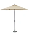 Agio Astaire Outdoor 9' Umbrella + Umbrella Base, Created For Macy's In Straw Natural