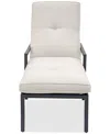 Agio Astaire Outdoor Chaise In Pearl White