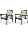 Agio Bartow Outdoor Dining Chairs, Set Of 2 In Brown