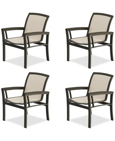 Agio Bartow Outdoor Dining Chairs, Set Of 4 In Brown