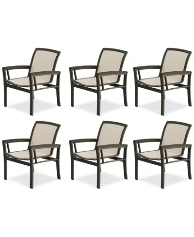 Agio Bartow Outdoor Dining Chairs, Set Of 6 In Brown