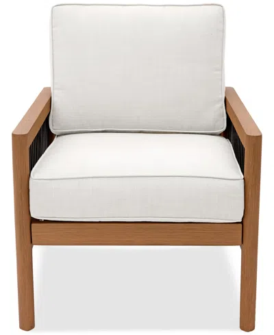 Agio Baxley Outdoor Club Chair, Created For Macys In Pearl White