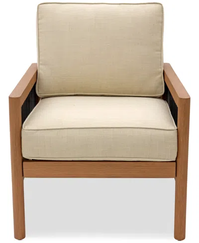 Agio Baxley Outdoor Club Chair, Created For Macys In Straw Natural