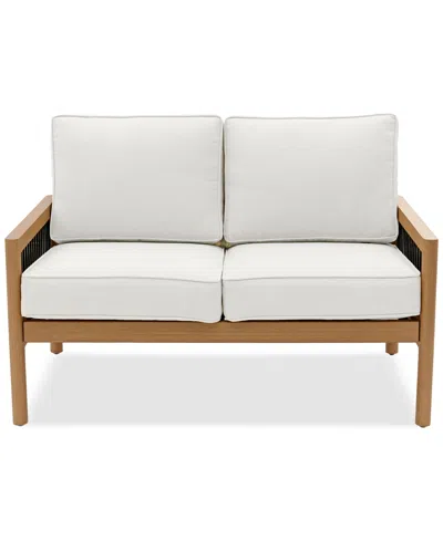 Agio Baxley Outdoor Loveseat, Created For Macys In Pearl White