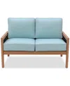 Agio Baxley Outdoor Loveseat, Created For Macys In Spa Light Blue