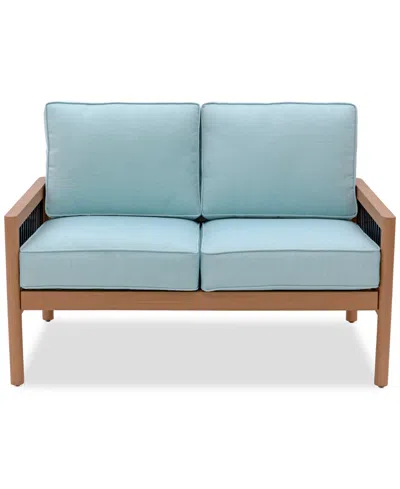 Agio Baxley Outdoor Loveseat, Created For Macys In Spa Light Blue