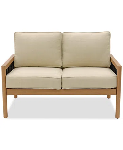 Agio Baxley Outdoor Loveseat, Created For Macys In Straw Natural