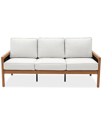 Agio Baxley Outdoor Sofa, Created For Macys In Pearl White