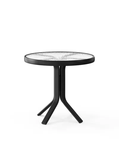 Agio Oasis 20" Aluminum Round Outdoor Side Table, Created For Macy's In Black