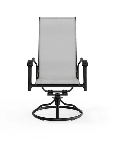 Agio Oasis 29" Aluminum Rust-proof Outdoor Swivel Chair, Created For Macy's In Gray