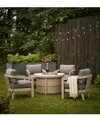 Agio Reid Outdoor 5-pc. Chat Set (1 Fire Pit & 4 Club Chairs), Created For Macy's