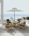 Agio Reid Outdoor 5pc Set (round Dining Table & 4 Dining Chairs) In Beige