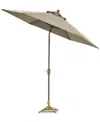 Agio Reid Outdoor 9' Auto-tilt Umbrella + Square Umbrella Base, Created For Macy's