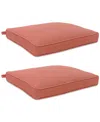 Agio Replacement Outdoor Dining Cushion, Set Of 2 In Peony Brick Red
