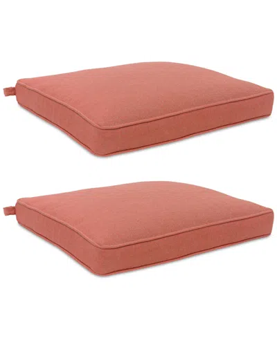 Agio Replacement Outdoor Dining Cushion, Set Of 2 In Peony Brick Red