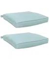 Agio Replacement Outdoor Dining Cushion, Set Of 2 In Spa Light Blue