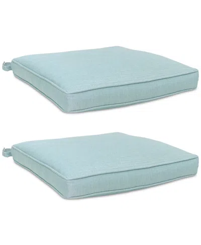 Agio Replacement Outdoor Dining Cushion, Set Of 2 In Spa Light Blue