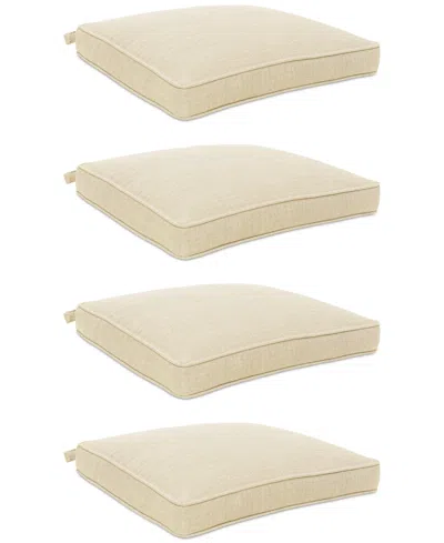Agio Replacement Outdoor Dining Cushion, Set Of 4 In Straw Natural