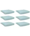Agio Replacement Outdoor Dining Cushion, Set Of 6 In Spa Light Blue