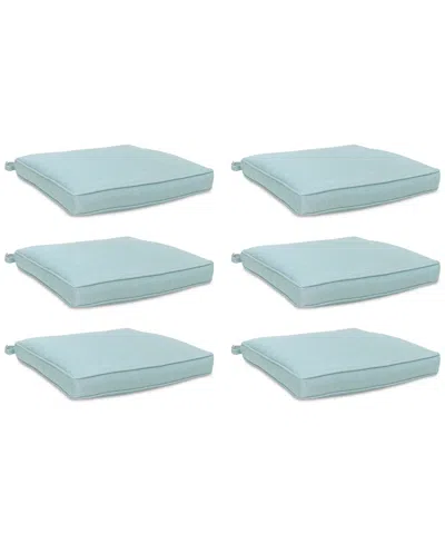 Agio Replacement Outdoor Dining Cushion, Set Of 6 In Spa Light Blue