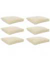 Agio Replacement Outdoor Dining Cushion, Set Of 6 In Straw Natural