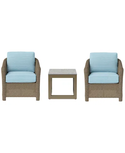 Agio Sonetta 3-piece Outdoor Club Chairs And End Table Set