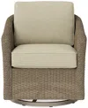 Agio Sonetta Outdoor Swivel Chair In Straw Natural