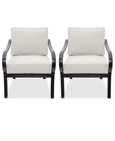 Agio St Croix Outdoor 2-pc Lounge Chair Set In Pearl White