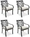 Agio St Croix Outdoor 4-pc Dining Chair Bundle Set In Pearl White