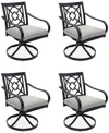 Agio St Croix Outdoor 4-pc Swivel Chair Bundle Set, Created For Macy's In White
