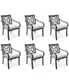 Agio St Croix Outdoor 6-pc Dining Chair Bundle Set In Pearl White