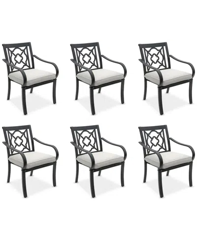 Agio St Croix Outdoor 6-pc Dining Chair Bundle Set In Pearl White