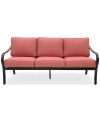 Agio Astaire Outdoor Sofa In Peony Brick Red