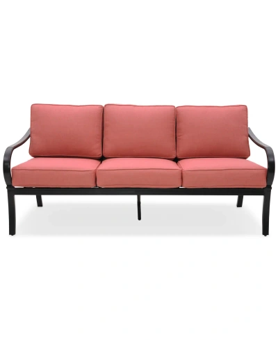 Agio St Croix Outdoor Sofa In Peony Brick Red