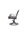 Agio Vintage Ii Set Of 6 Outdoor Swivel Chairs With Outdura Cushions, Created For Macy's In Outdura Remy Graphite