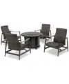 Agio Closeout! Waldwick Outdoor 5-pc. Chat Set (1 Fire Pit & 4 Rocker Chairs, Created For Macy's In No Color