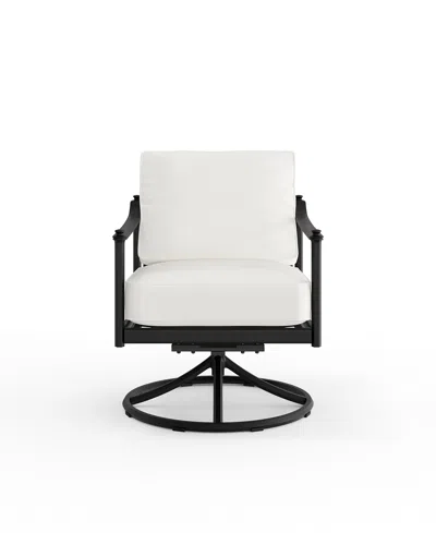 Agio Wellington 35" Acrylic Swivel Rocker Club Chair, Created For Macy's In White