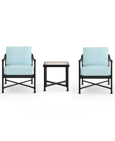 Agio Wellington 3-piece Outdoor Club Chairs And Side Table Set
