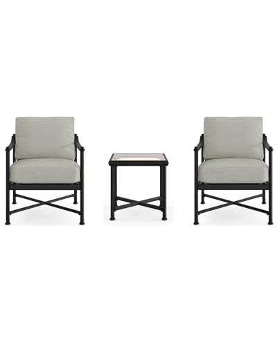 Agio Wellington 3-piece Outdoor Club Chairs And Side Table Set