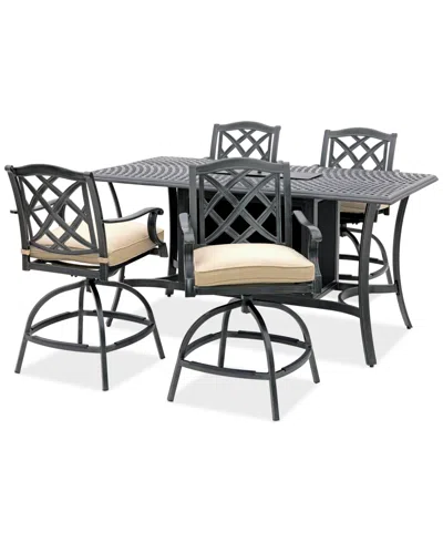 Agio Wythburn 5-pc. Outdoor Bar Height Fire Pit Chat Set, Created For Macys