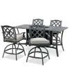 Agio Wythburn 5-pc. Outdoor Bar Height Fire Pit Chat Set, Created For Macys