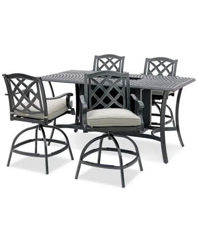 Agio Wythburn 5-pc. Outdoor Bar Height Fire Pit Chat Set, Created For Macys