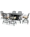 Agio Wythburn 7-pc. Outdoor Bar Height Fire Pit Chat Set, Created For Macys