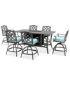 Agio Wythburn 7-pc. Outdoor Bar Height Fire Pit Chat Set, Created For Macys