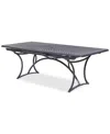 Agio Wythburn Mix And Match 110"x 42" Cast Aluminum Outdoor Extension Dining Table In Pewter Finish